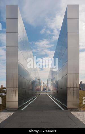 Leeren Sie Himmel September 11 Memorial Liberty State Park NJ Stockfoto