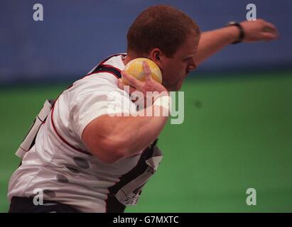 Leichtathletik - 6. IAAF Hallenweltmeisterschaft. JohnGodina, USA - Shot Put Herren Stockfoto