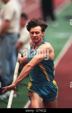 Leichtathletik - 6. IAAF Hallenweltmeisterschaft. Igor Potapovitch, Kasachstan - Stabhochsprung Stockfoto