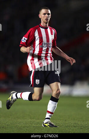 Fußball - FA Barclays Premiership - Southampton / Fulham. Calum Davenport, Southampton Stockfoto