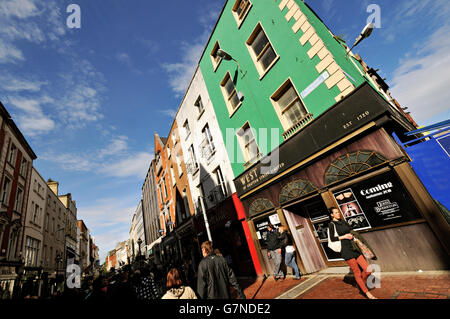 Fußgängerzone Grafton Street im Stadtzentrum von Dublin, Irland Stockfoto