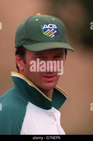 International Cricket. Australische Netze. Steve Waugh – Australien Stockfoto