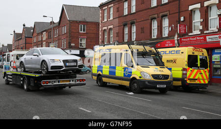 Merseyside Terror-Razzien Stockfoto