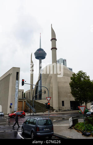 Zentralmoschee Köln - Ehrenfeld, Köln, Köln, Nordrhein-Westfalen, Nordrhein-Westfalen, Stockfoto