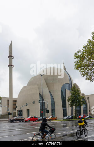 Zentralmoschee Köln - Ehrenfeld, Köln, Köln, Nordrhein-Westfalen, Nordrhein-Westfalen, Stockfoto