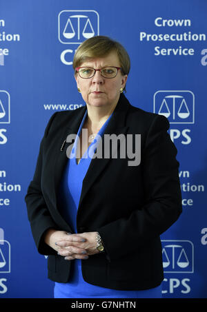 Portraits des Leiters der Staatsanwaltschaft. Die Leiterin der Staatsanwaltschaft, Alison Saunders, posiert in ihrem Büro in London für ein Foto. Stockfoto