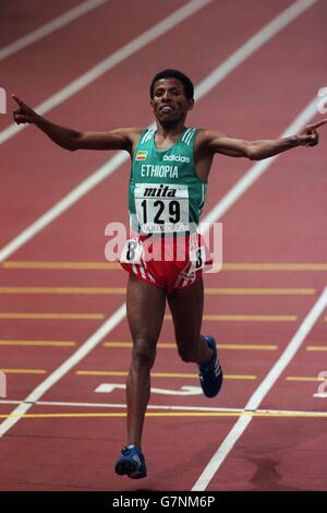 Leichtathletik - 6. IAAF Hallenweltmeisterschaft. Haile Gebrselassie, Äthiopien - 3000m Mens Stockfoto