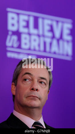 Farage Besuch in Rochester. 3 Milliarden im Jahr im Gesundheitswesen. Stockfoto