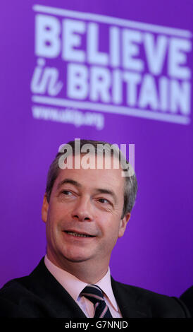 Farage Besuch in Rochester. 3 Milliarden im Jahr im Gesundheitswesen. Stockfoto