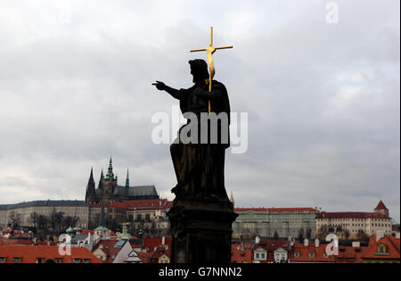 Prager Stadtstock. Eine allgemeine Ansicht von Prag in der Tschechischen Republik Stockfoto