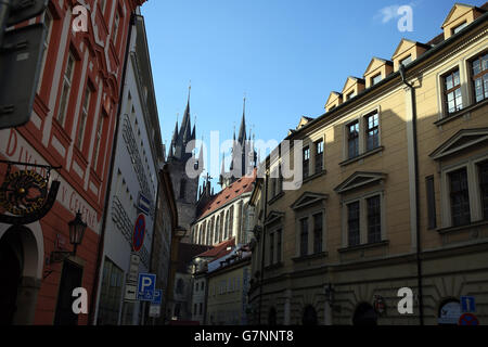 Prager Stadtstock. Eine allgemeine Ansicht von Prag, Tschechische Republik Stockfoto