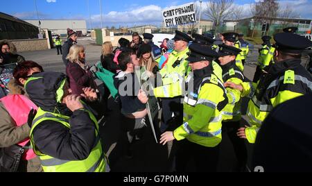 Anti-Wasser kostenlos protest Stockfoto