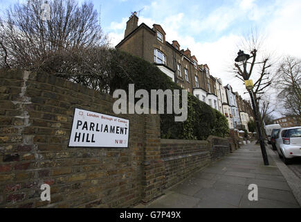 Eine allgemeine Ansicht des Parliament Hill, Hampstead Heath, London. Stockfoto