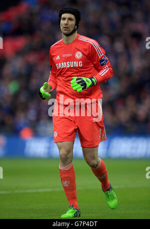 Fußball - Capital One Cup - Finale - Chelsea gegen Tottenham Hotspur - Wembley Stadium. Chelsea's Petr Cech Stockfoto