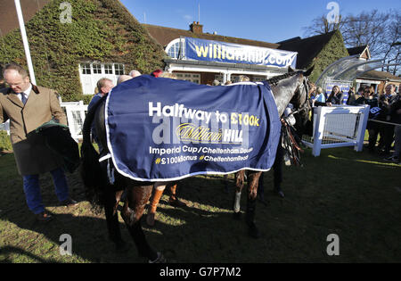 -William Hill Imperial Cup Regattatag - Sandown Pferderennbahn Stockfoto