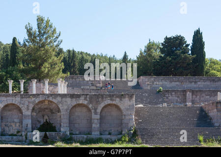 Der unteren Terrasse des Platani, Kos-Stadt, Kos (Cos), die Dodekanes, das Asklepieion, South Aegean Region, Griechenland Stockfoto