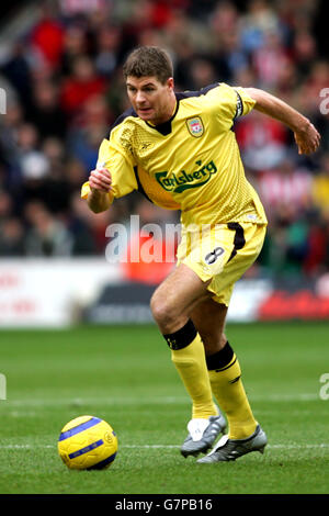 FA Barclays Premiership - Southampton / Liverpool - St.Mary's Stadium. Steven Gerrard, Liverpool Stockfoto