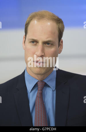 Der Herzog von Cambridge besucht die NHK Public Broadcasting Studios am dritten Tag seines Besuchs in Japan. Stockfoto