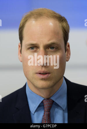 Der Herzog von Cambridge besucht die NHK Public Broadcasting Studios am dritten Tag seines Besuchs in Japan. Stockfoto