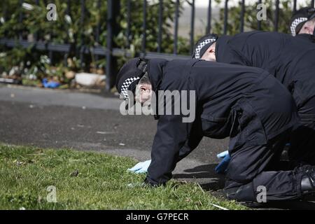 Rebecca Watts fehlt. Avon und die Polizei von Somerset suchen am Barton Court in Bristol nach der vermissten Teenagerin Rebecca Watts. Stockfoto