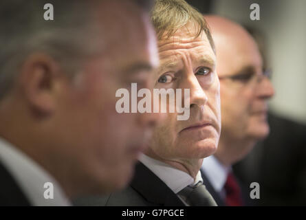 Dave King während einer Pressekonferenz im Anschluss an die Rangers-EGM in Ibrox, Glasgow. Stockfoto