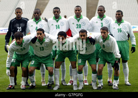 Fußball - International freundlich - Ungarn gegen Saudi-Arabien - das Atatürk Olympiastadion. Saudi-Arabien-Teamgruppe Stockfoto