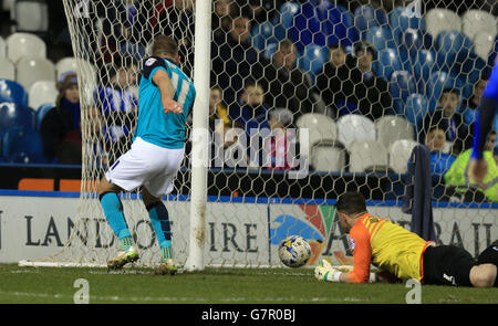 Fußball - Sky Bet Championship - Sheffield Mittwoch / Blackburn Rovers - Hillsborough. Jordan Rhodes von Blackburn Rovers erzielt das erste Tor Stockfoto