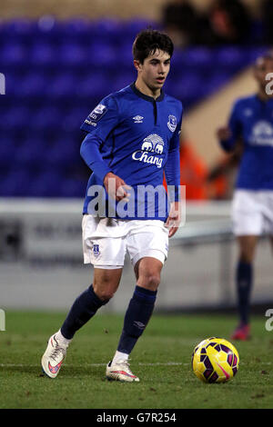 Fußball - Barclays U21 Premier League - Liverpool U21 gegen Everton U21 - Deva Stadium. Liam Walsh, Everton Stockfoto