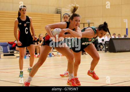 Korbball - Superleague - Team Northumbria V keltische Drachen - Sport zentrale Northumbria Stockfoto