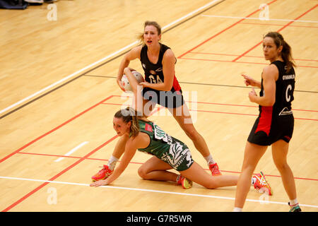 Korbball - Superleague - Team Northumbria V keltische Drachen - Sport zentrale Northumbria Stockfoto