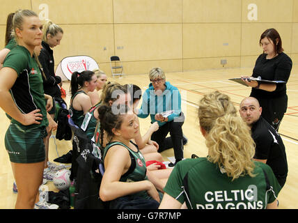 Korbball - Superleague - Team Northumbria V keltische Drachen - Sport zentrale Northumbria Stockfoto