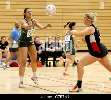 Korbball - Superleague - Team Northumbria V keltische Drachen - Sport zentrale Northumbria Stockfoto