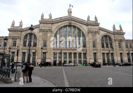 Eine allgemeine Ansicht des Gare du Nord in Paris, Frankreich. Stockfoto