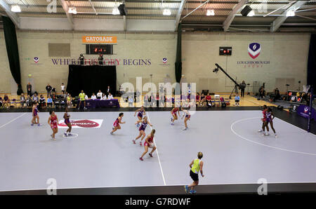 Korbball - Superleague - Loughborough Lightning V Yorkshire Jets - Sir David Wallace Sporthalle Stockfoto