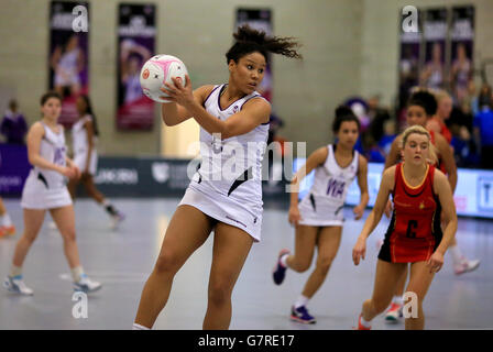 Korbball - Superleague - Loughborough Lightning V Yorkshire Jets - Sir David Wallace Sporthalle Stockfoto