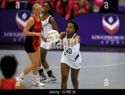 Korbball - Superleague - Loughborough Lightning V Yorkshire Jets - Sir David Wallace Sporthalle Stockfoto