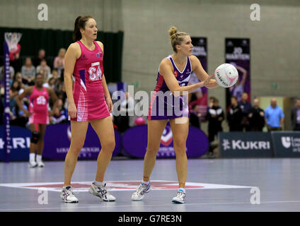 Korbball - Superleague - Loughborough Lightning V Yorkshire Jets - Sir David Wallace Sporthalle Stockfoto