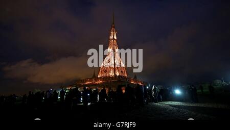 Burning Man Tempel Stockfoto