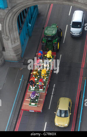 Shaun in der Stadt Stockfoto