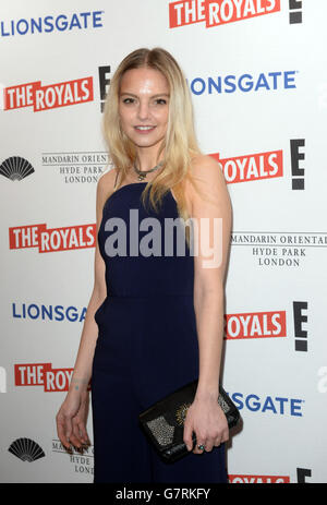Laura Hayden kommt im Mandarin Oriental Hyde Park Hotel in London zur britischen Premiere des neuen Fernsehdramas The Royals an, das auf der E! Unterhaltungssender ab Mittwoch, 25. März um 21:00 Uhr. DRÜCKEN SIE VERBANDSFOTO. Bilddatum: Dienstag, 24. März 2015. Bildnachweis sollte: Anthony Devlin/PA Wire Stockfoto