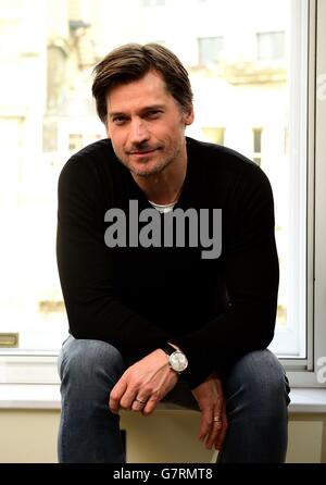 Nikolaj Coster-Waldau besucht eine Fotozelle für seinen neuen Film A Second Chance im Corinthia Hotel in London. Stockfoto