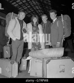 Bergsteigen - britische Patagonian Expedition - Bahnhof Liverpool Street, London Stockfoto