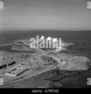 Militär - Raketenstarts - Ballistic Missile Early Warning System Bahnhof - RAF - Raketenstarts Moors, Nord Yorskhire Stockfoto