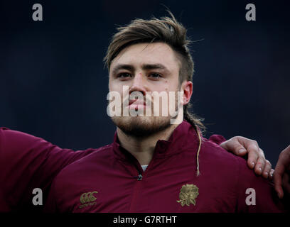 Rugby Union - 2015 RBS Six Nations - England gegen Frankreich - Twickenham Stadium. Der Engländer Jack Nowell beim RBS Six Nations-Spiel 2015 im Twickenham Stadium, London. Stockfoto