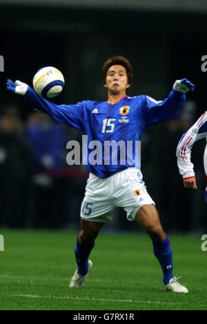 Fußball - WM 2006 Qualifikationsspiel Asian Final Stage Gruppe B - Japan / Nordkorea - Saitama Stadium 2002. Takashi Fukunishi, Japan Stockfoto