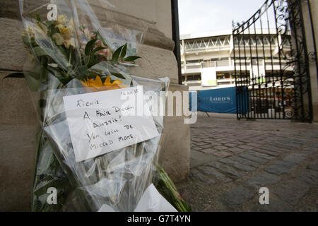 Richie Benaud Tribut Stockfoto