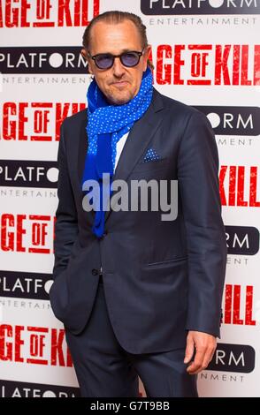 Bruce Payne bei einer Vorführung von Age of Kill im Ham Yard Hotel, London. Stockfoto