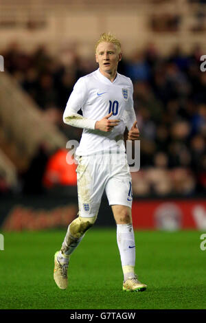 Fußball - Under 21 International - England unter 21 / Deutschland unter 21 - Riverside Stadium. Will Hughes, England U21. Stockfoto