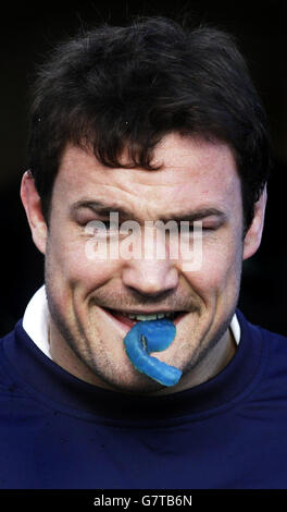 Rugby Union - RBS 6 Nations Championship 2005 - Schottland gegen Italien - Schottland Training - Stirling University. Schottland Kapitän Gordon Bulloch. Stockfoto