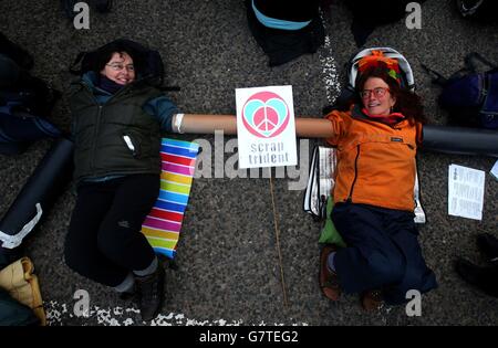 Trident protest Stockfoto